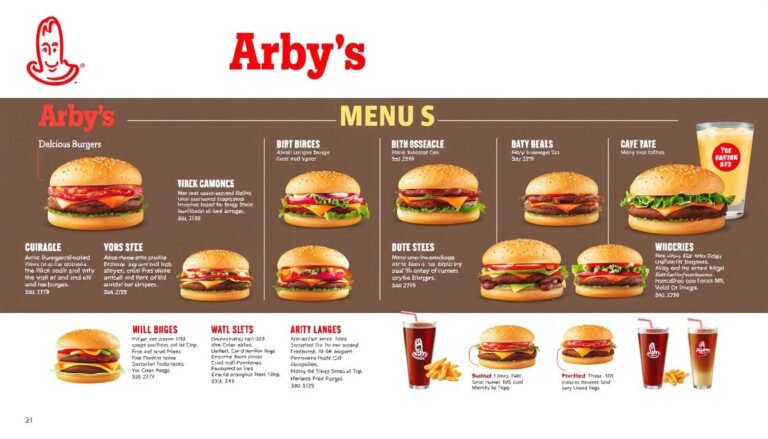 arby's burger menu